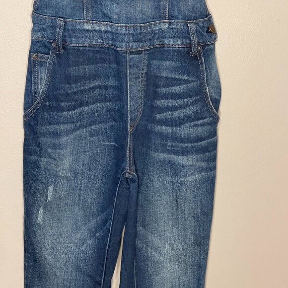 Women's 26 Free People Distressed Skinny Overalls Skinny Distressed Bibs - Picture 6 of 12